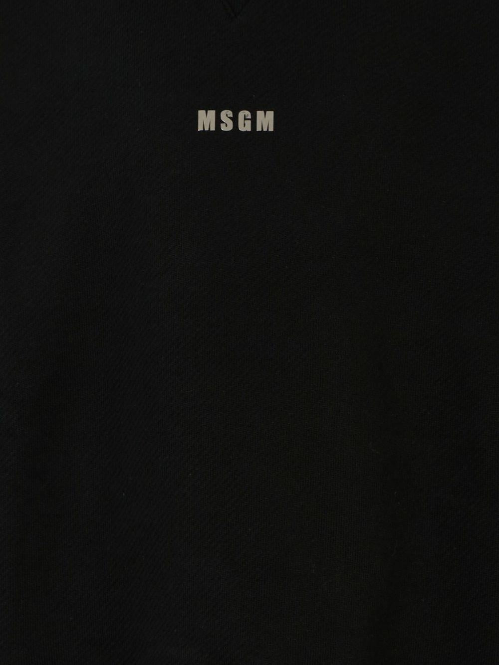 Felpa per bambina MSGM Kids nero con collo rialzato - Rubino Kids