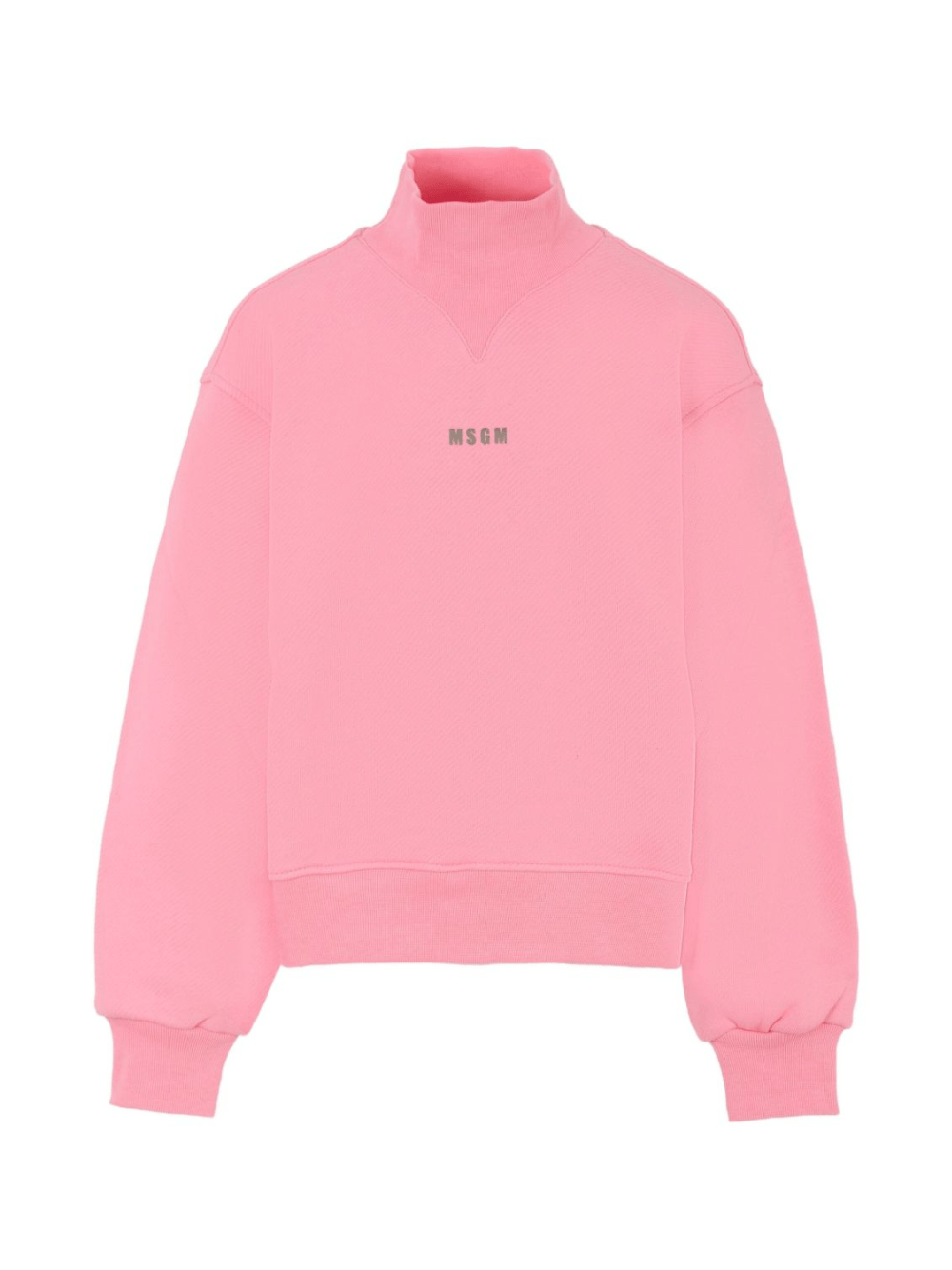 Felpa per bambina MSGM Kids rosa con collo rialzato - Rubino Kids
