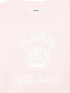 Felpa per bambina MSGM Kids rosa con stampa sul davanti - Rubino Kids