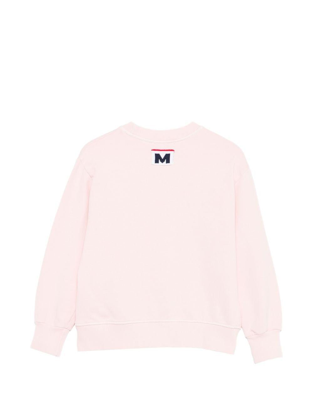 Felpa per bambina MSGM Kids rosa con stampa sul davanti - Rubino Kids