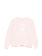 Felpa per bambina MSGM Kids rosa con stampa sul davanti - Rubino Kids