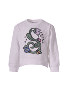 Felpa per bambina Stella McCartney Kids bianca con stampa floreale - Rubino Kids