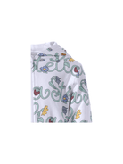 Felpa per bambina Stella McCartney Kids bianca con stampa logo floreale all - over - Rubino Kids