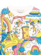 Felpa per bambina Stella McCartney Kids bianco con stampa grafica all - over - Rubino Kids