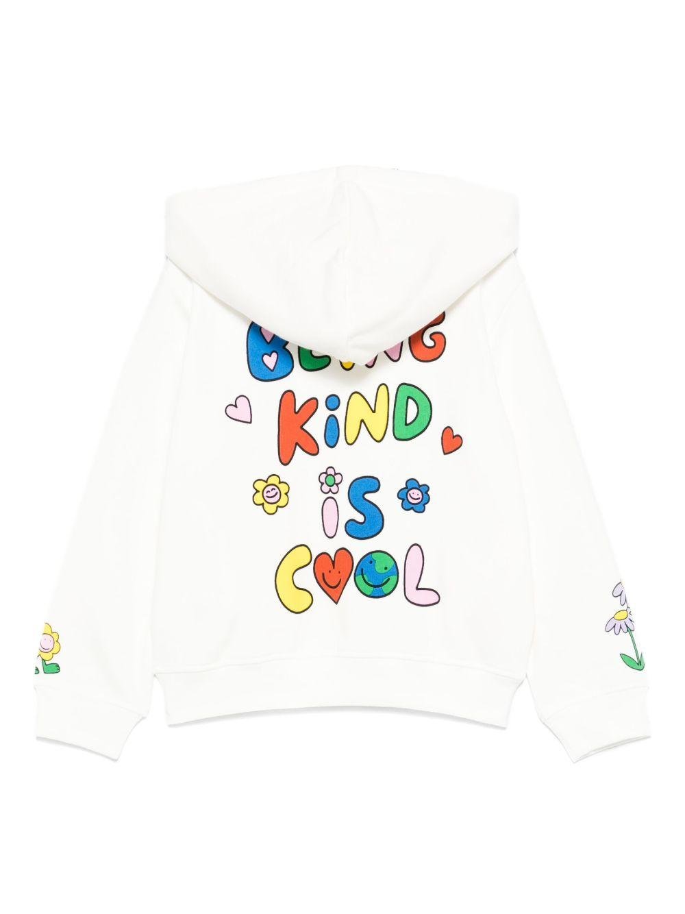 Felpa per bambina Stella McCartney Kids bianco con stampa margherita - Rubino Kids