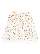 Felpa per bambina Stella McCartney Kids bianco con stampa stelle e frange - Rubino Kids
