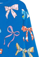 Felpa per bambina Stella McCartney Kids blu con stampa fiocchi - Rubino Kids