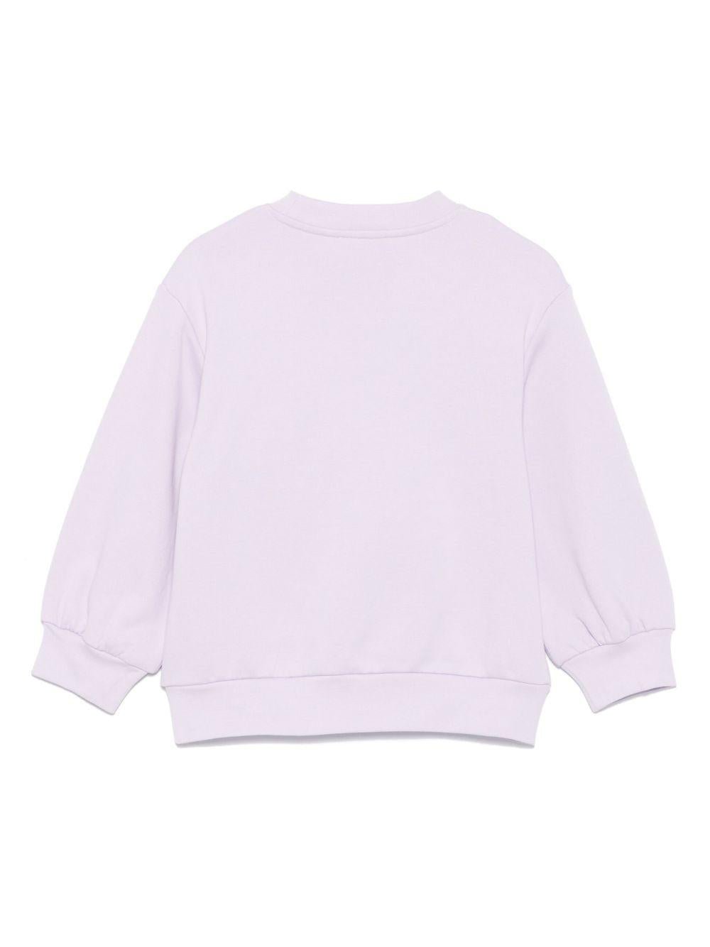 Felpa per bambina Stella McCartney Kids lilla con stampa a fiori - Rubino Kids