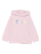 Felpa per bambina Stella McCartney Kids rosa con cappuccio in cotone - Rubino Kids