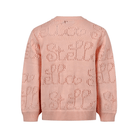 Felpa per bambina Stella McCartney Kids rosa con logo ricamato all - over - Rubino Kids