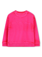 Felpa per bambina The Marc Jacobs Kids fucsia con tessuto in spugna - Rubino Kids