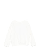 Felpa per bambini Bonpoint bianca con logo ricamato sul davanti - Rubino Kids