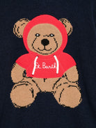 Felpa per bambini MC2 Saint Barth Kids x Trudi nera con ricamo Orsetto - Rubino Kids