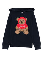Felpa per bambini MC2 Saint Barth Kids x Trudi nera con ricamo Orsetto - Rubino Kids