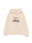 Felpa per bambini Moschino Kids beige con stampa tre Teddy Bear - Rubino Kids