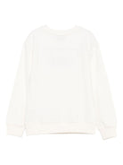 Felpa per bambini Moschino Kids bianco con ricamo a forma di orsacchiotto - Rubino Kids