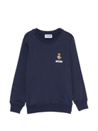 Felpa per bambini Moschino Kids blu con ricamo Teddy Bear - Rubino Kids