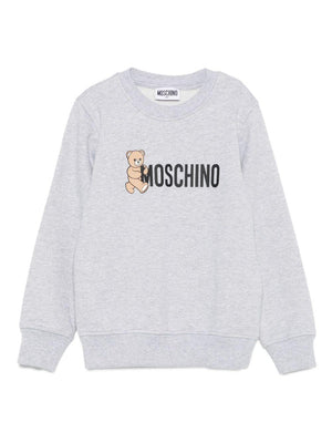 Moschino Kids grey sweatshirt with teddy print