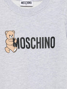 Felpa per bambini Moschino Kids grigia con stampa Teddy - Rubino Kids