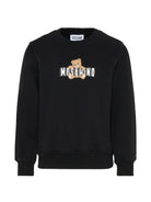 Felpa per bambini Moschino Kids nera con motivo Teddy Bear - Rubino Kids