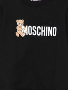 Felpa per bambini Moschino Kids nera con stampa Teddy Bear - Rubino Kids