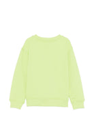 Felpa per bambini Moschino Kids verde con logo sul davanti - Rubino Kids