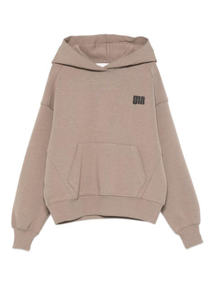 Felpa per bambini MSGM Kids beige con stampa del logo