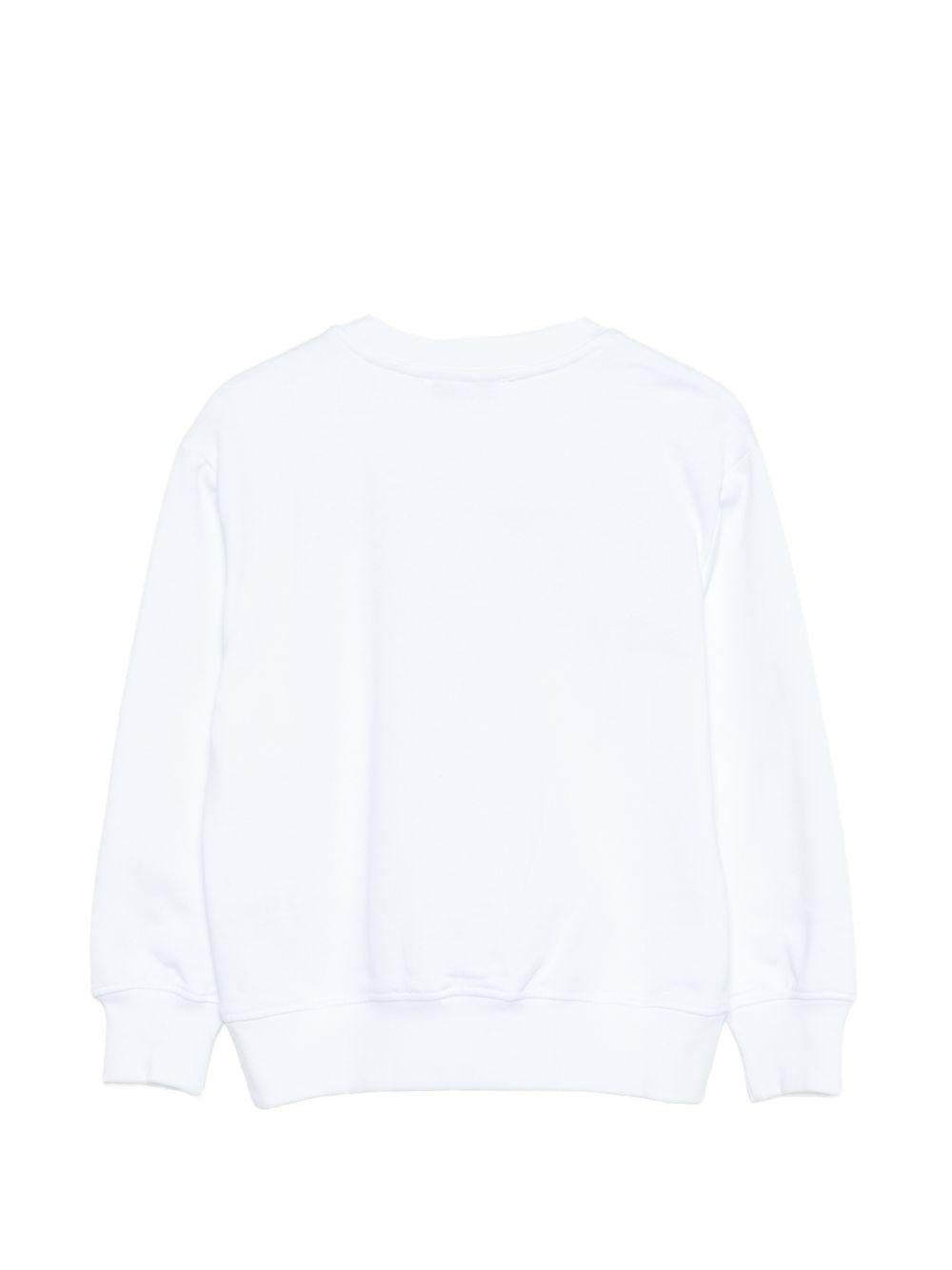 Felpa per bambini MSGM Kids bianca con dettaglio logo - Rubino Kids