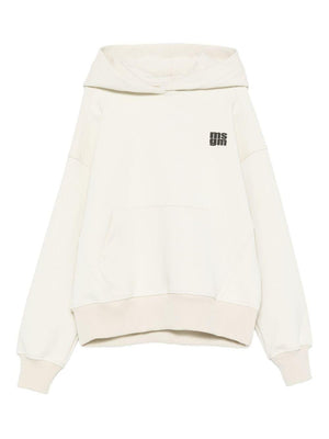 Felpa per bambini MSGM Kids bianca con stampa del logo