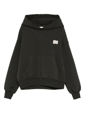 Felpa per bambini MSGM Kids nera con stampa del logo
