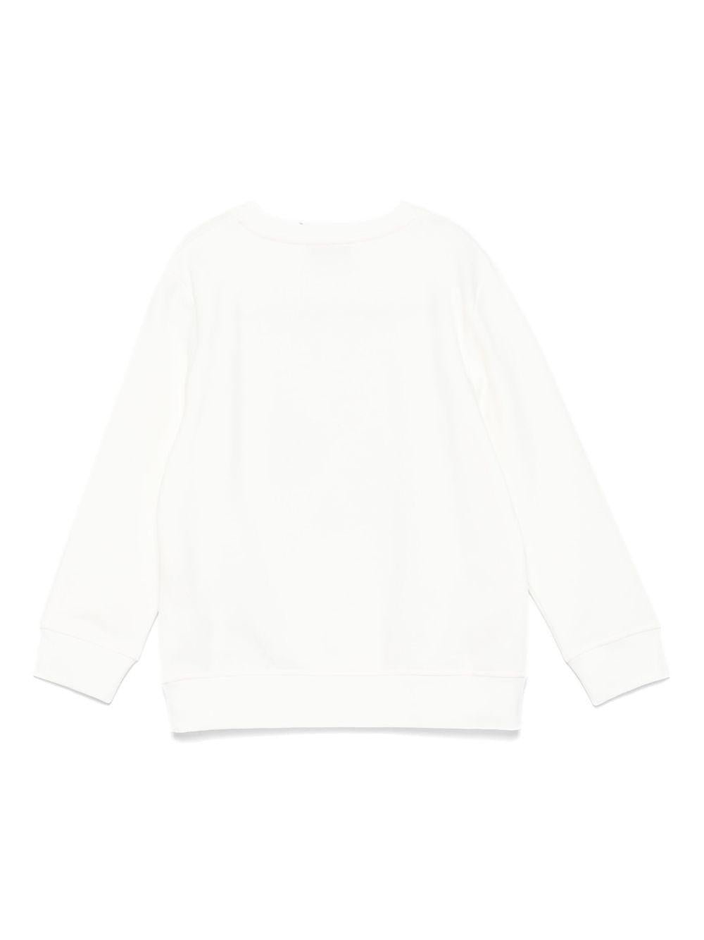 Felpa per bambini Stella McCartney Kids bianco con stampa grafica Earth - Rubino Kids