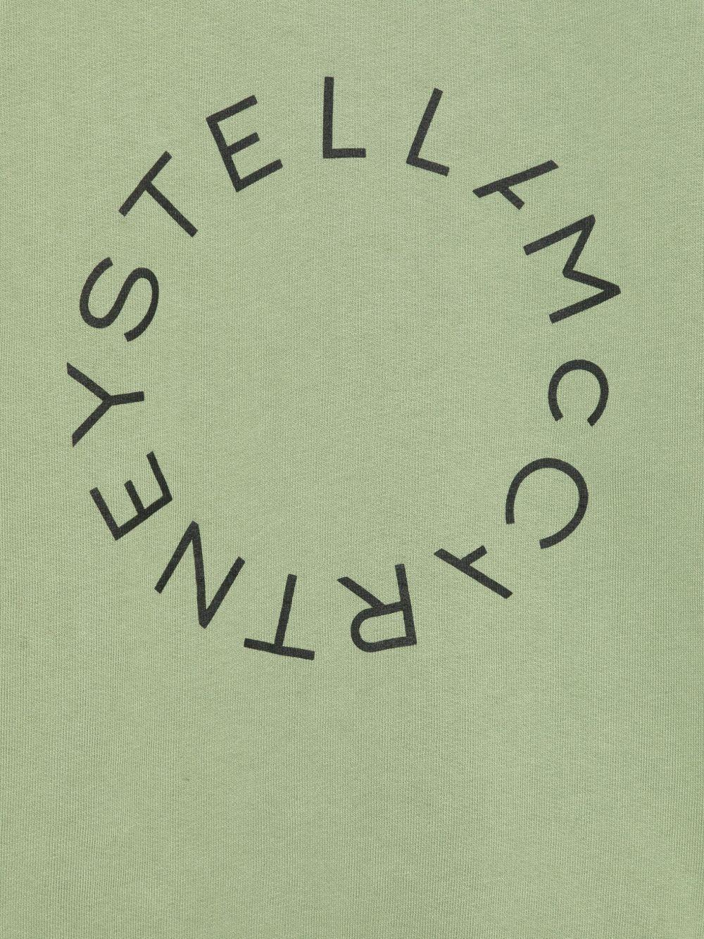 Felpa per bambini Stella McCartney Kids verde con logo circolare - Rubino Kids