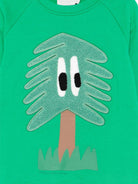 Felpa per bambini Stella McCartney Kids verde con stampa albero - Rubino Kids