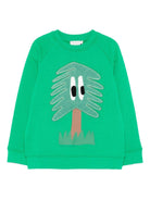 Felpa per bambini Stella McCartney Kids verde con stampa albero - Rubino Kids