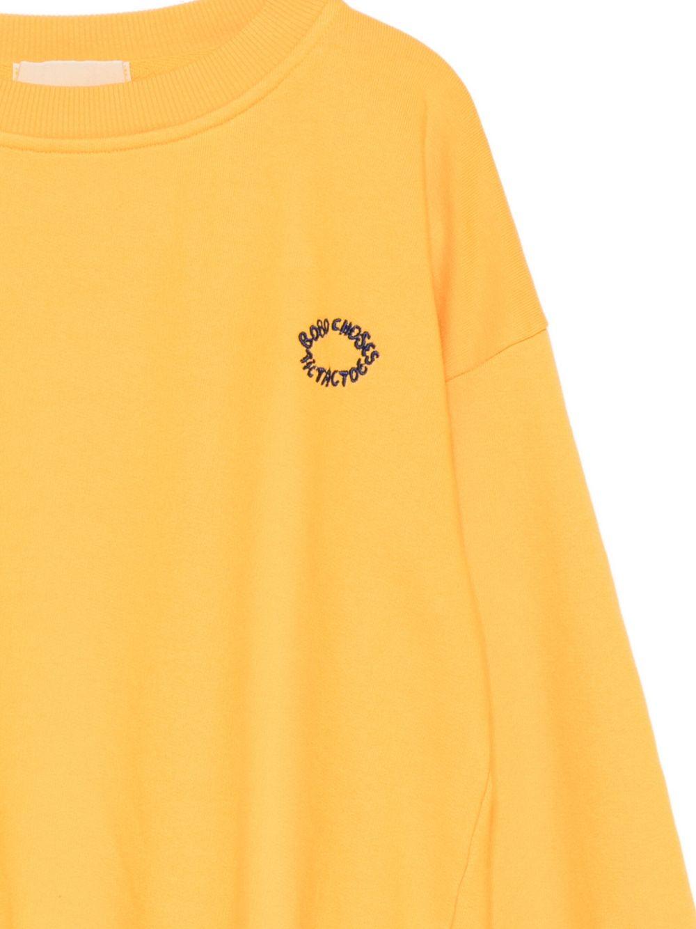 Felpa per bambino Bobo Choses arancione con logo ricamato - Rubino Kids