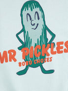 Felpa per bambino Bobo Choses azzurra con stampa grafica Mr. Pickles sul retro - Rubino Kids
