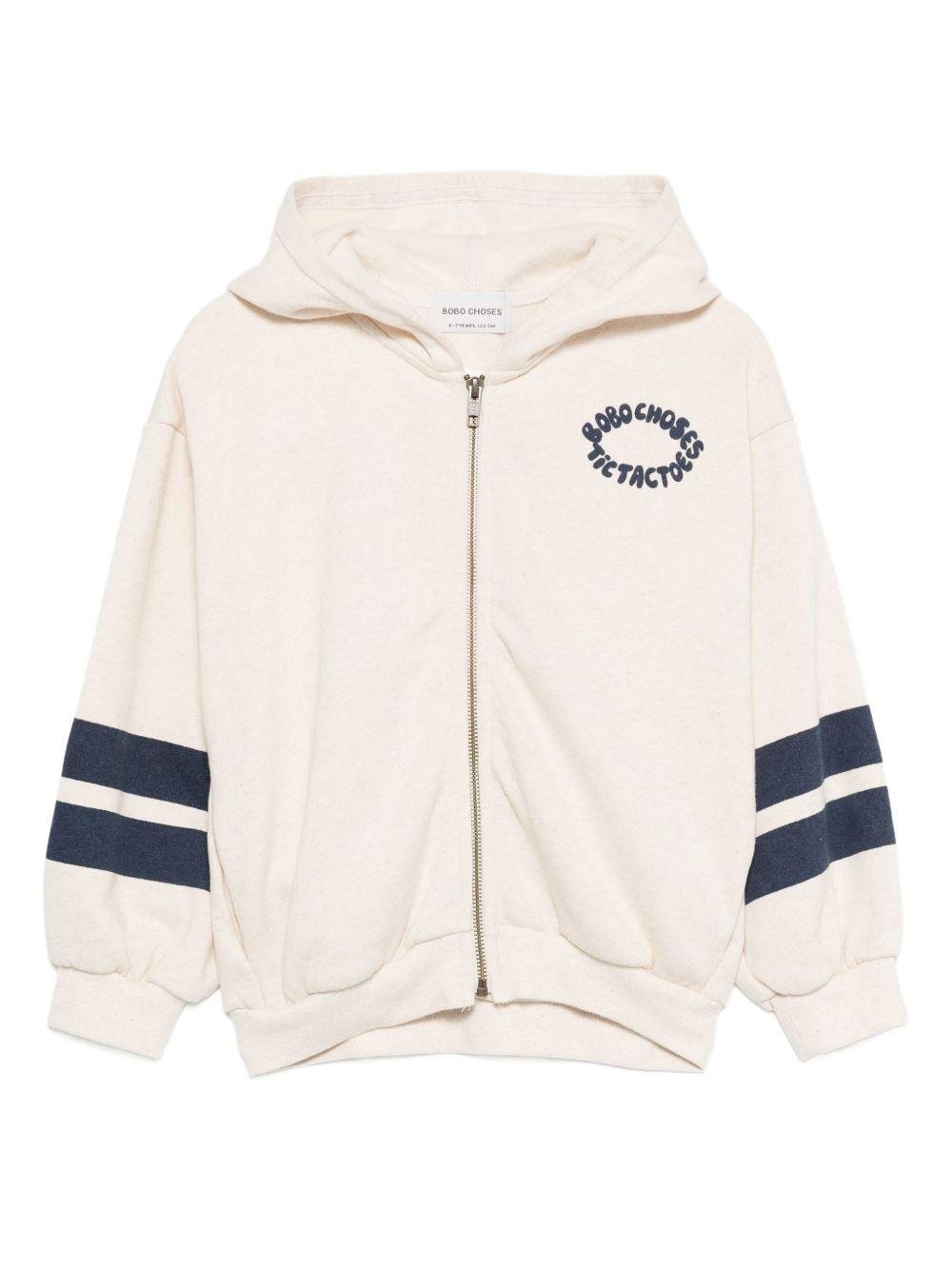 Felpa per bambino Bobo Choses bianca con stampa del logo - Rubino Kids