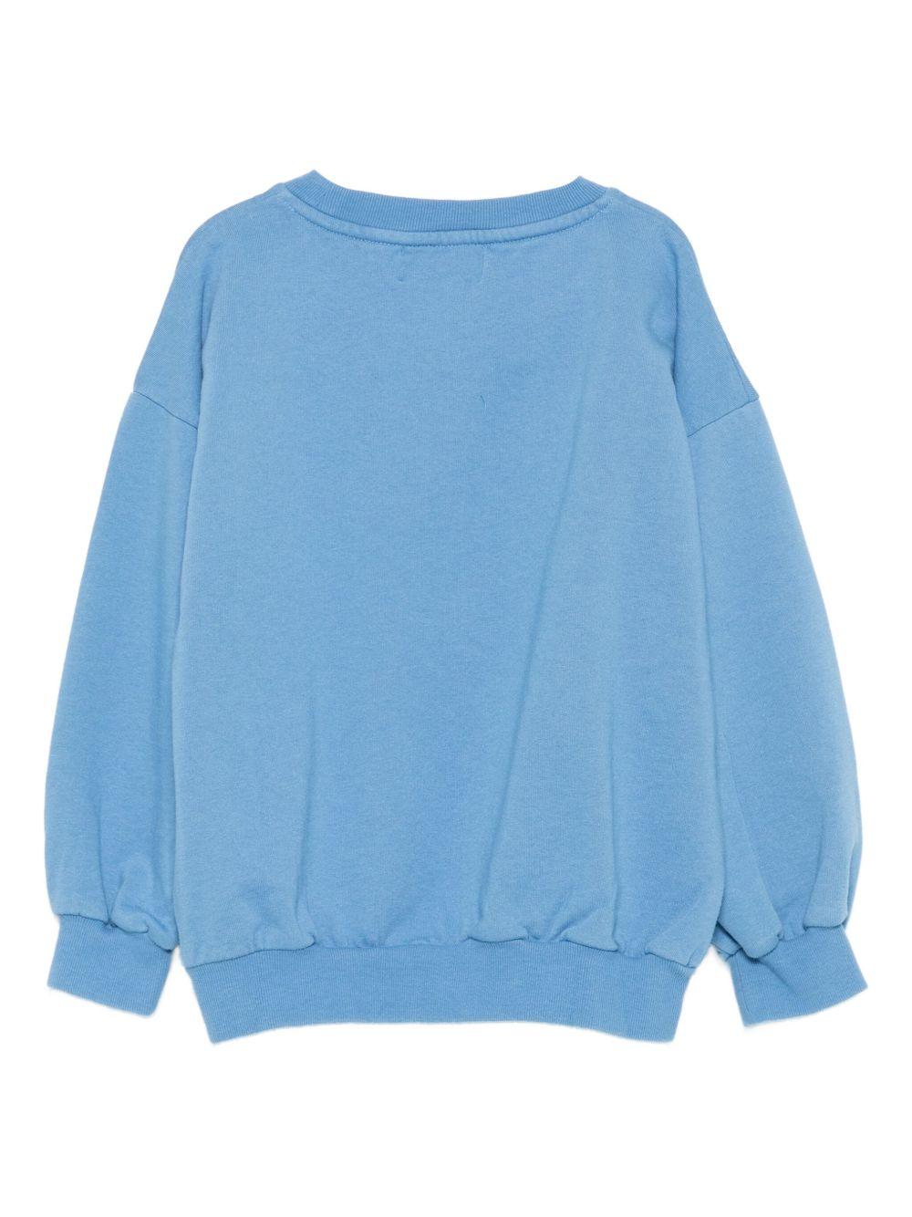 Felpa per bambino Bobo Choses blu con stampa grafica - Rubino Kids