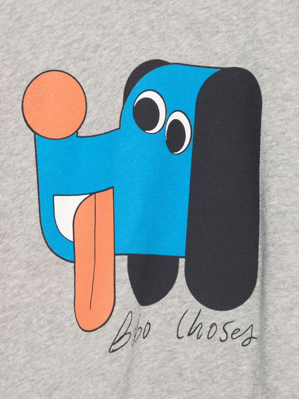 Felpa per bambino Bobo Choses grigia con stampa cane - Rubino Kids