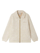 Felpa per bambino Bonpoint beige con ricamo logo - Rubino Kids