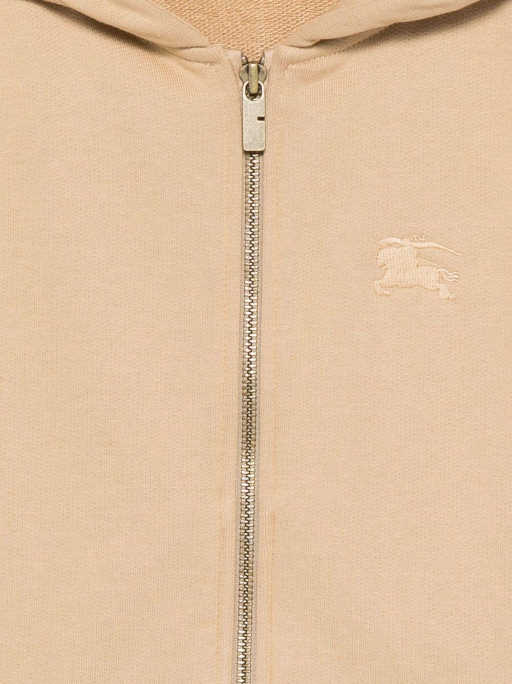Felpa per bambino Burberry Kids beige con scollo con cappuccio - Rubino Kids