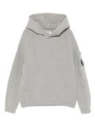 Felpa per bambino C.P. Company Kids grigia con cappuccio - Rubino Kids