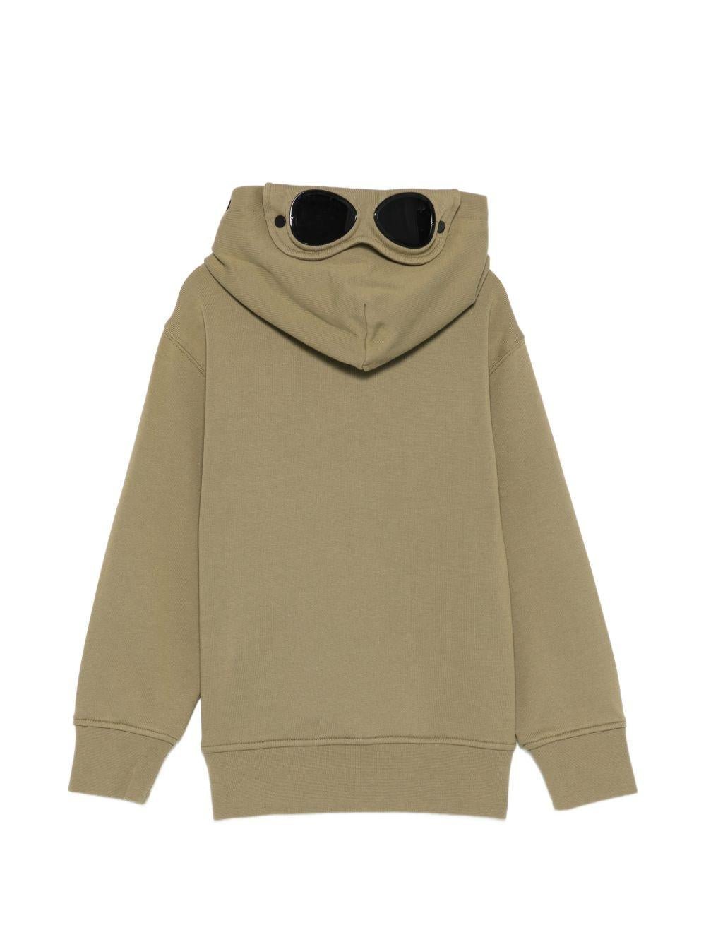 Felpa per bambino C.P. Company Kids verde con logo sul davanti - Rubino Kids