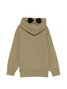 Felpa per bambino C.P. Company Kids verde con logo sul davanti - Rubino Kids