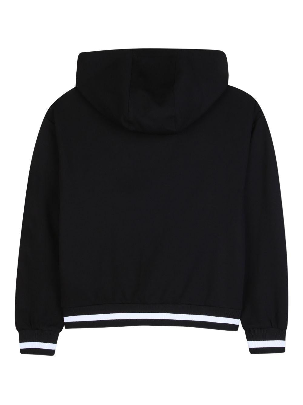 Felpa per bambino DKNY Kids nera con cappuccio - Rubino Kids