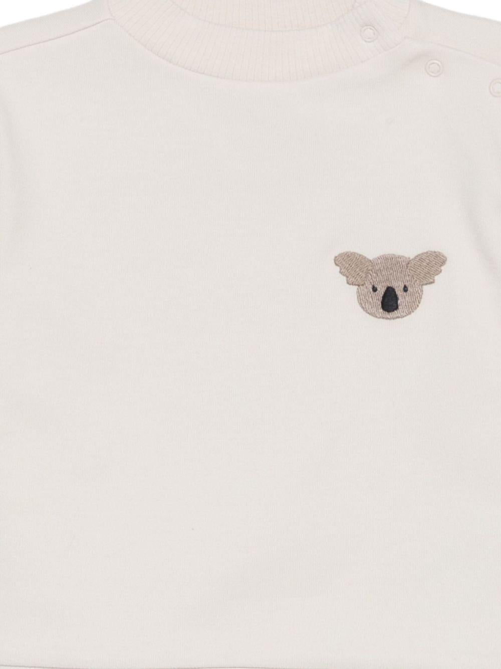 Felpa per bambino Donsje bianco con ricamo koala - Rubino Kids