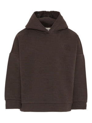 Douuod Kids brown sweatshirt with logo detail