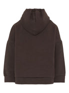 Felpa per bambino Douuod Kids marrone con dettaglio logo - Rubino Kids