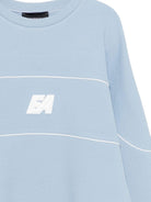 Felpa per bambino Emporio Armani Kids azzurra con logo sul davanti - Rubino Kids
