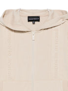 Felpa per bambino Emporio Armani Kids beige con dettaglio logo - Rubino Kids